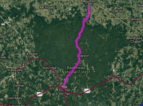 Best biking road in Alabama