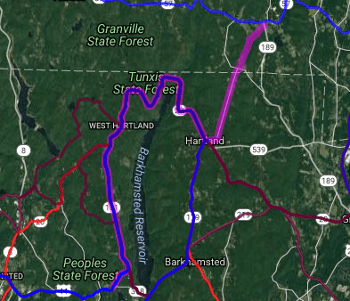 Best motorcycle road in Connecticut - Noble & Cooley Tunxis State Forest
