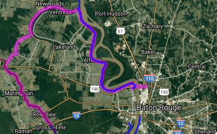 Best motorcycle road in Louisiana - Baton Rouge - Rosedale