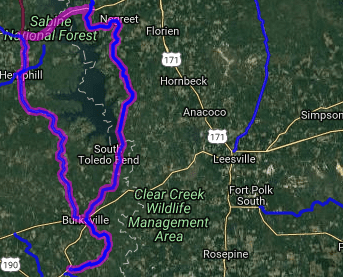 Best motorcycle ride in Lousiana - South Toledo Bend