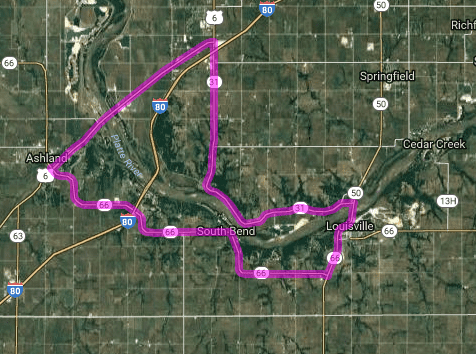 Best motorcycle roads in Nebraska - Platte River Loop
