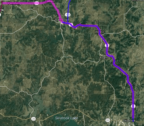 Best motorcycle roads in Oklahoma - Wynona - Skiatook - OK11