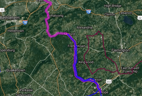 Best motorcycle roads in Pennsylvania - Delaware River Canal Run - Easton - New Hope
