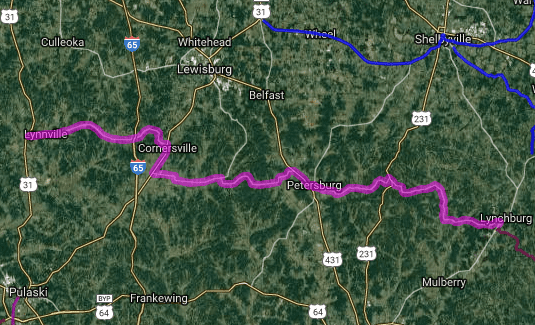 Best motorcycle route in Tennessee - Lynneville - Lynchburg 