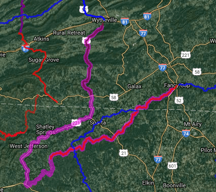 Best motorcycle route in Virginia - Wythe - Blue Ridge Parkway 