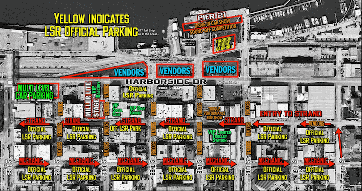Lone Star event map parking