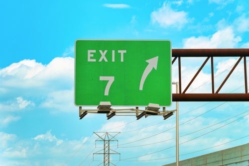 road exit sign